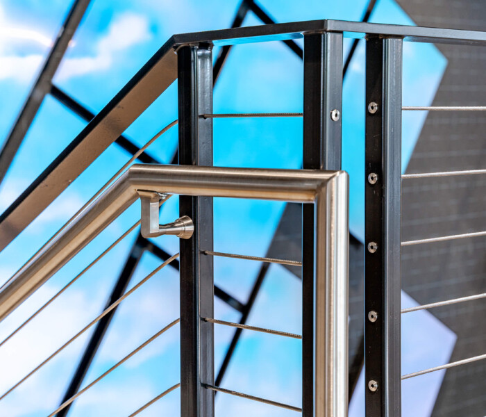 Detail of handrail for Kinetic Vision.