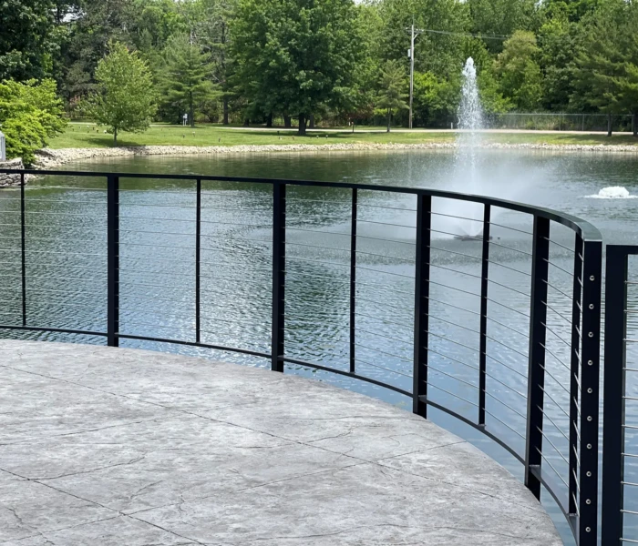 3628659299 Modern Cable Railing Installation at Arlington Memorial Gardens in Cincinnati