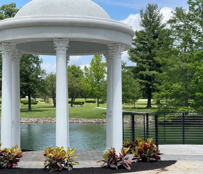 2079517536 Modern Cable Railing Installation at Arlington Memorial Gardens in Cincinnati